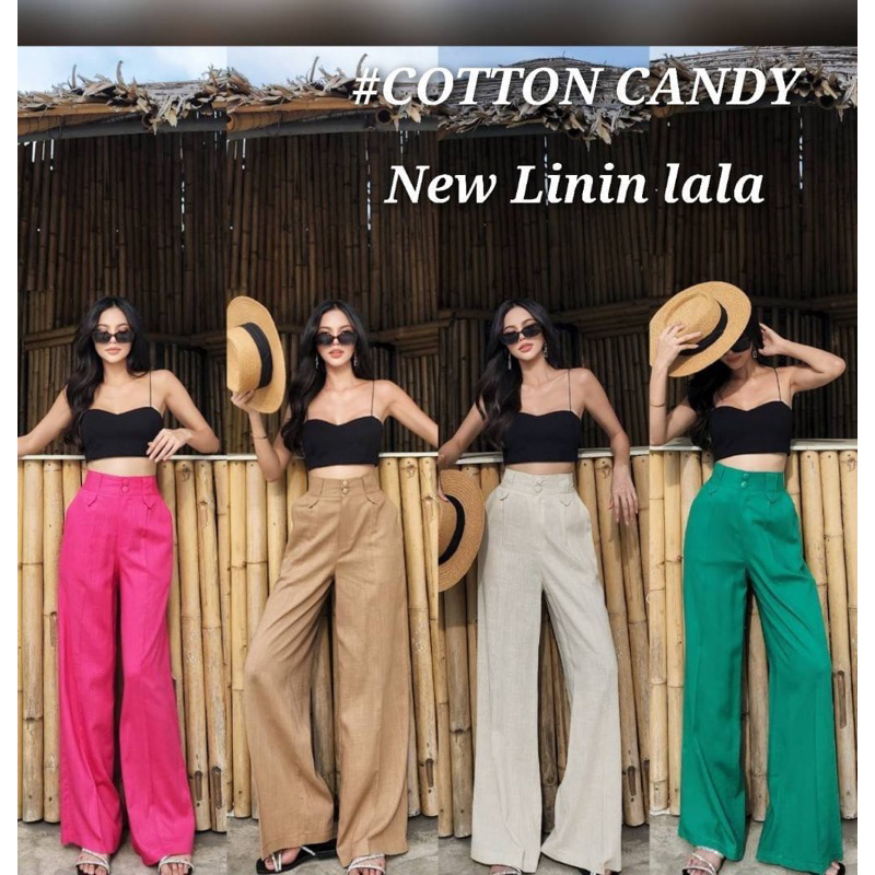 cotton-candy-กางเกงขายาวลินินญี่ปุ่น-รุ่นกระดุมหน้า-new-linin-lala
