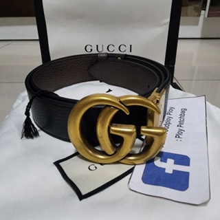 Gucci belt 37mm ใช้งาน 2ด้าน Size​ 95/38 ของแท้ สภาพสวย
