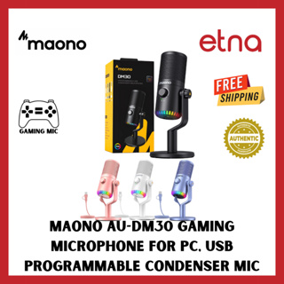 MAONO DM30 Gaming Microphone for PC, USB Programmable Condenser Mic