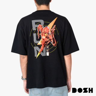 DOSH MENS OVERSIZED T-SHIRTS THE FLASH MOVIE 2023 เสื้อยืดคอกลม แขนสั้น ผู้ชาย DFMMT5003-BL