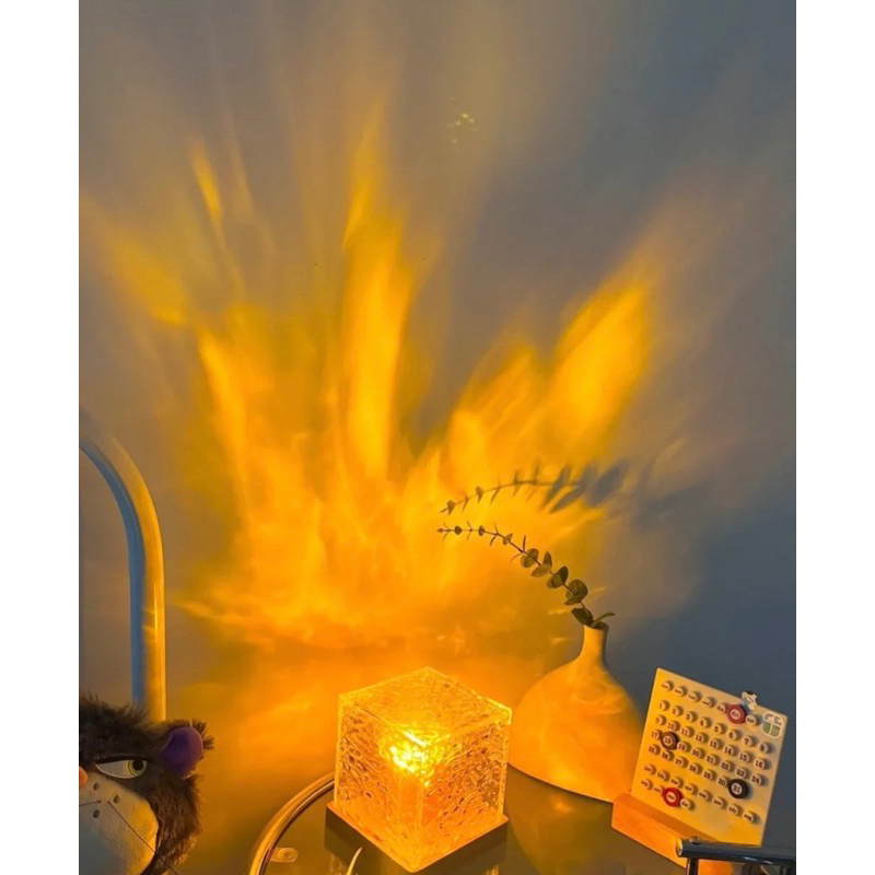 พร้อมส่งจากไทย-โคมไฟกล่อง-โคมไฟแสงออโรร่า-รีโมทเปลี่ยนได้-16-สี-เพิ่มลดแสงได้-สร้างบรรยากาศแสนโรแมนติก