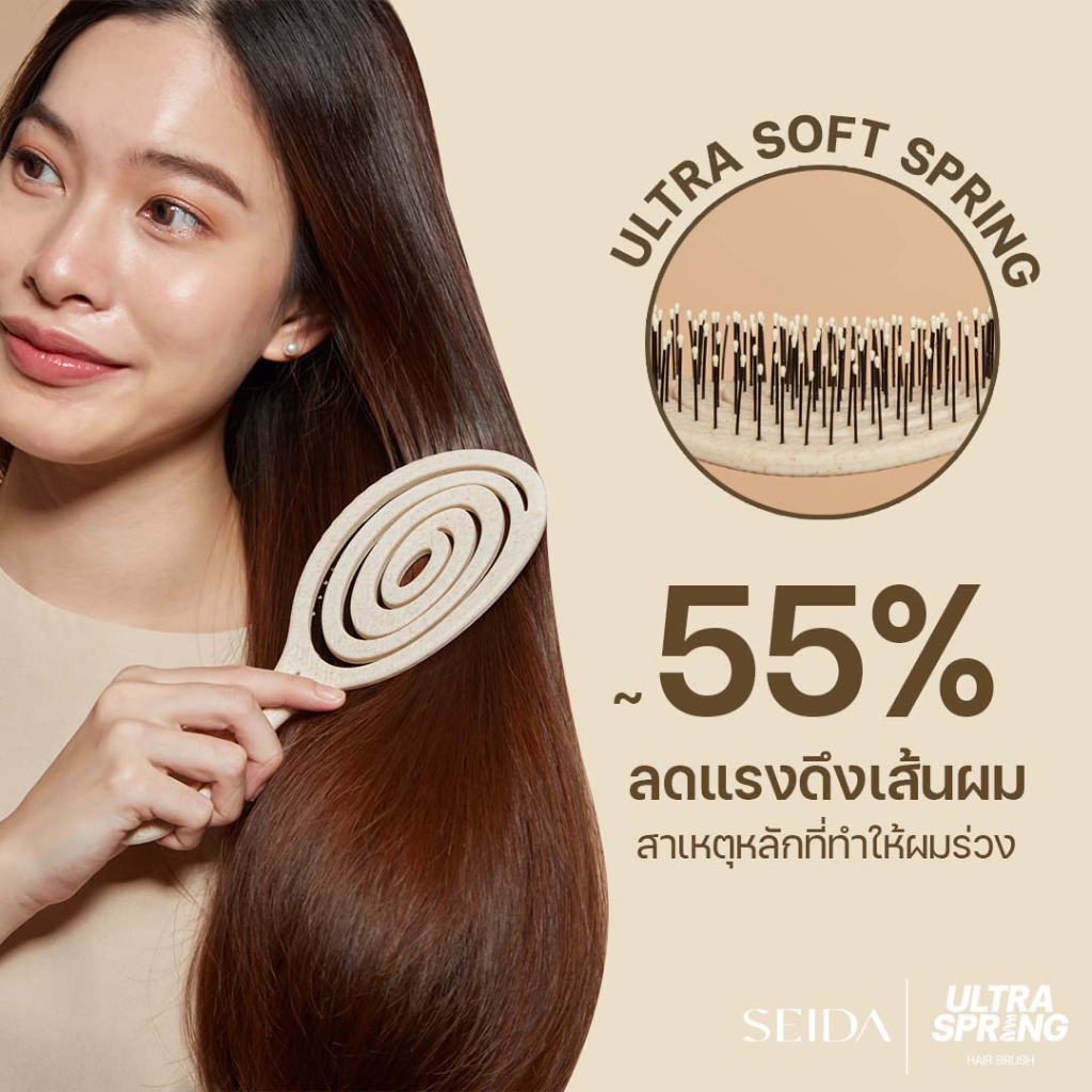 [หวีเด้งดึ๋ง] Seida Ultra Spring | เซดะ อัลตร้า สปริง - หวีสปริง ลดผม ...
