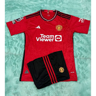 เสื้อกีฬา ทีมแมน M-UTD ปี2023/24 ชุดฟุตบอลผู้ชาย ซื้อครั้งเดียวได้ทั้งชุด เสื้อ + กางเกง รุ่นใหม่ล่าสุด ราคาถูก