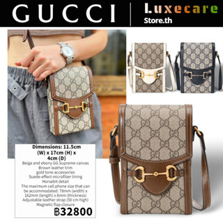 กุชชี่👜Gucci ถุง Horsebit 1955 Women/Shoulder Bag /กระเป๋าโทรศัพท์มือถือ