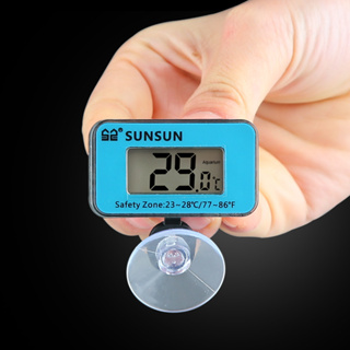 เทอร์โมมิเตอร์ วัดอุณหภูมิน้ำ ในตู้ปลา สีฟ้า Digital Fish Tank Thermometer Submersible Water Temperature Meter