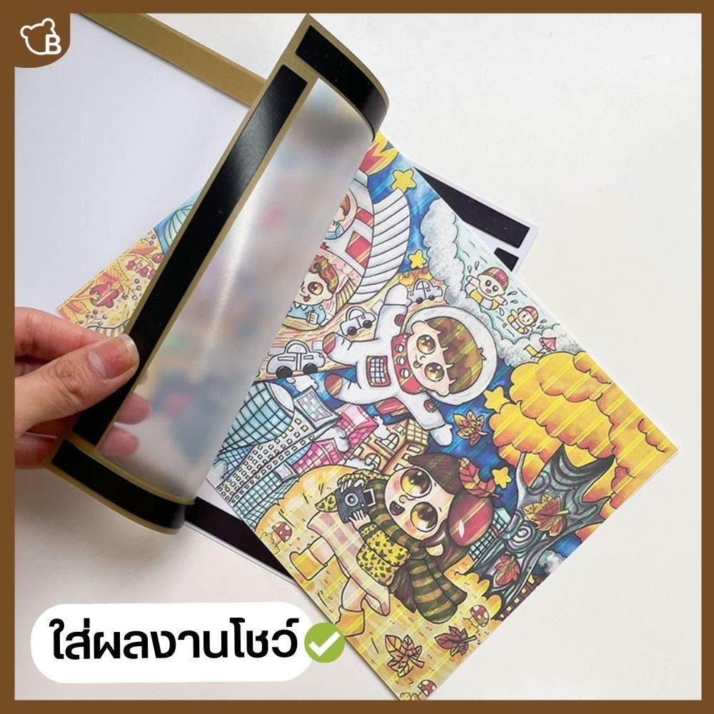 กรอบติดผนัง-a4-โชว์ป้ายประกาศ-ไม่ต้องเจาะผนัง-bearhome