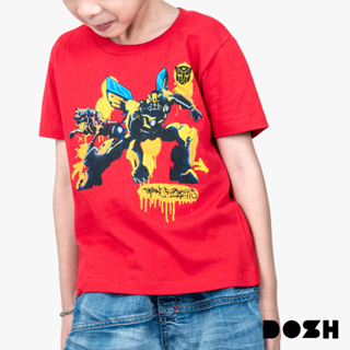 DOSH BOYS T-SHIRTS TRANSFORMERS-2023 เสื้อยืดคอกลม แขนสั้น เด็กชาย DTBT5077-RE