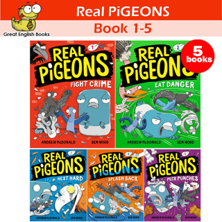 (ใช้โค้ดรับcoinคืน10%ได้) พร้อมส่ง  NEW! Real Pigeons Series 5 Books Paperback หนังสือภาษาอังกฤษ by GreatEnglishBooks
