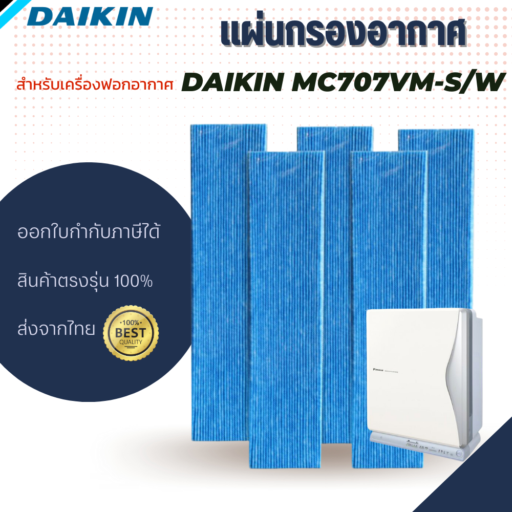 แผ่นกรองอากาศ DAIKIN MC707VM-S/W ไส้กรองอากาศ daikin KAC972a4E สำหรับ ...