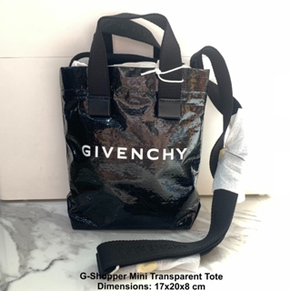 GIVENCHY G-Shopper Mini Transparent Tote ของแท้ 100% [ส่งฟรี]