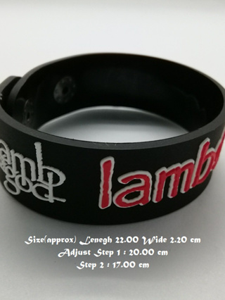 สร้อยข้อมือยาง Lamb Of God กําไลยางซิลิโคน แฟชั่น วงดนตรี กันน้ำ  silicone rubber wristband bracelet