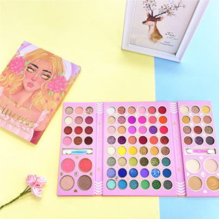 IGOODCO IG2961 Princess 80 Colors Eyeshadow and Tace Palette พาเลท ทาตา80สีอายแชโดว์ติดทนและเกลี่ยง่ายกันน้ำกันเหงื่อสุด