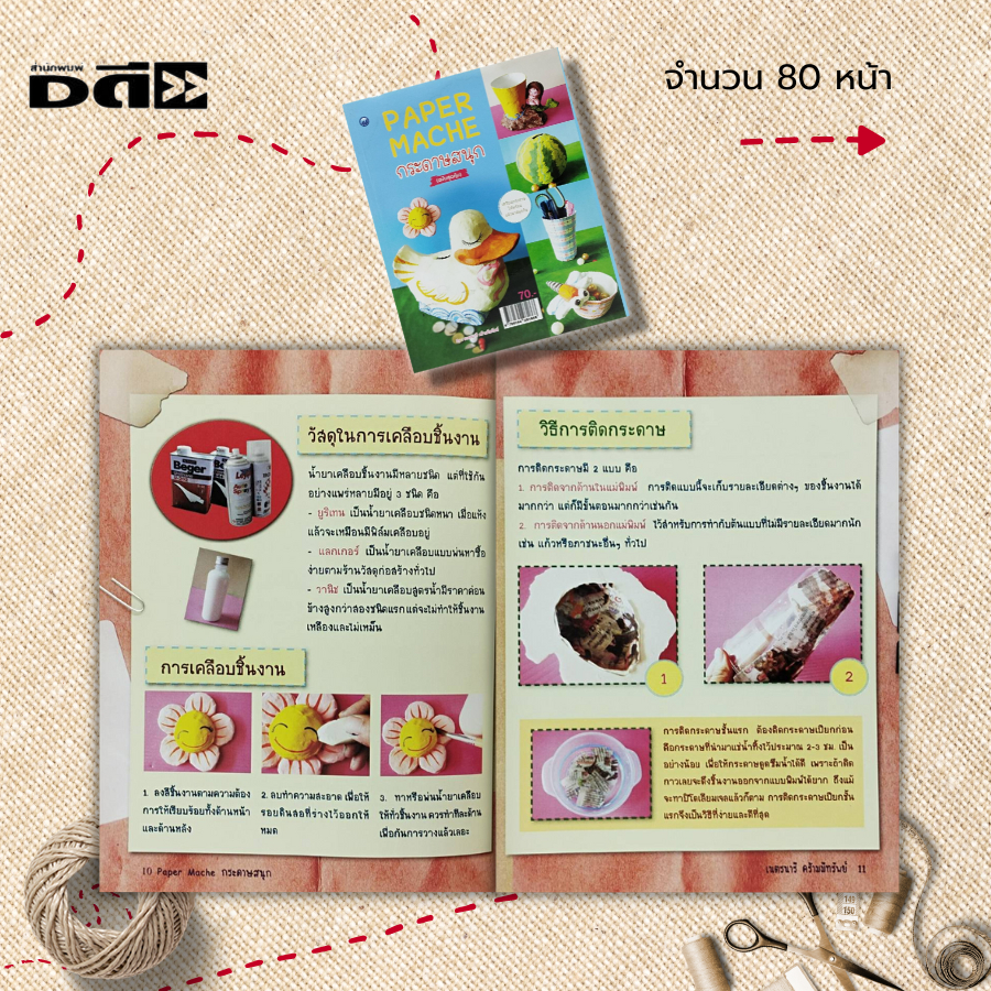 หนังสือ-paper-mache-กระดาษสนุก-ฉบับสุดคุ้ม-ศิลปะ-งานฝีมือ-งานประดิษฐ์จากกระดาษ-การปั้น-การทำแม่พิมพ์ต้นฉบับ