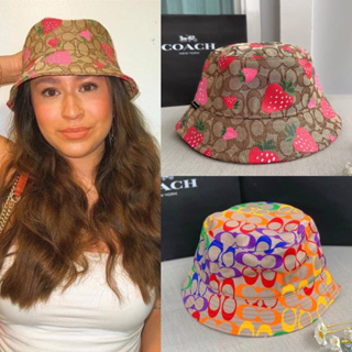 🎀 (สด-ผ่อน) หมวก CH392 สตอเบอรี่ /  C9122 Rainbow Signature Bucket Hat ขนาด 56cm.