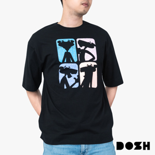 DOSH OVERSIZED SHORT SLEEVE T-SHIRTS PINK PANTHER เสื้อยืดโอเวอร์ไซส์ FPPMT5003-BL