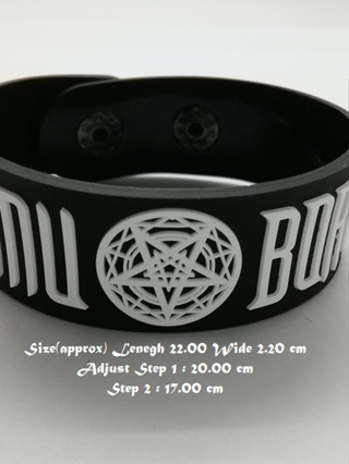 สร้อยข้อมือยาง Dimmu Borgir กําไลยางซิลิโคน แฟชั่น วงดนตรี กันน้ำ  silicone rubber wristband bracelet