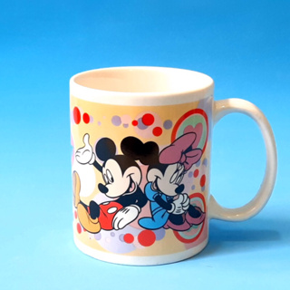 แก้วเซรามิค Mickey &amp; Minnie Mouse แก้วมิกกี้ มินนี่ งานสะสมของแท้จากญี่ปุ่น  มือ 2 งานคาร์แรคเตอร์สไตล์ญี่ปุ่น 🎏🎌