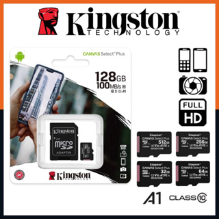 เมมโมรี่การ์ด Kingston Canvas Select Plus Micro SD Card 32GB 64GB 128GB 256GB 512GB Class10 A1 Read 100MB/s