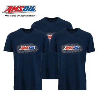 AMSOIL T-Shirt เสื้อยืดแอมซอยล์สีกรม ดีไซน์ใหม่ ของแท้ 100%