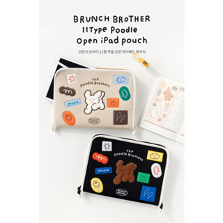 Romane Brunch Brother 11 Type Poodle Pouch (Ipad) กระเป๋าใส่ไอแพดลายลิขลายสิทธิ์แท้จากโรมาเน่ Made in Korea