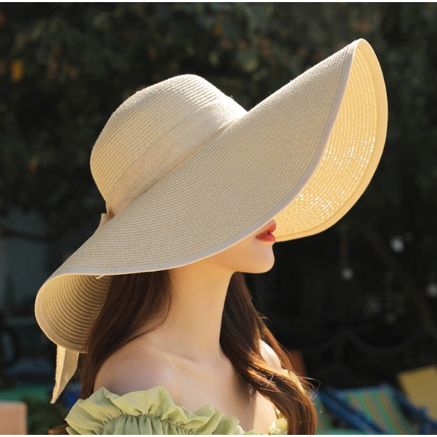 catalog-hat-หมวกฟางสาน-ทรงปีกใหญ่-แต่งผ้าผูกโบว์-แฟชั่นฤดูร้อนใส่กันแดด-3-สี