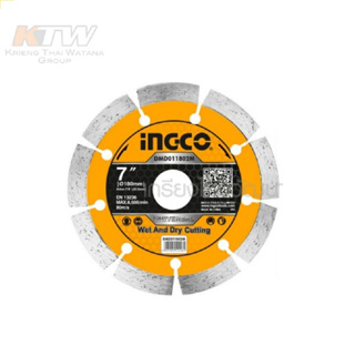 INGCO ใบเพชร ตัดคอนกรีต ขนาด 7 นิ้ว (ตัดแห้ง / ตัดน้ำ) รุ่น DMD011802M ( Diamond Disc - Wet and Dry Cutting) B