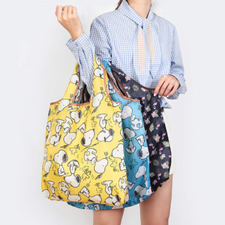 กระเป๋า Shopping bag แบบพับได้ลายลิขสิทธิ์แท้ Peanuts Snoopy, กระเป๋าผ้าพับได้ Eco Folding Shopping Snoopy
