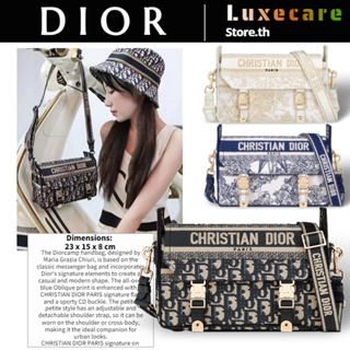 ถูกที่สุด ของแท้ 100%/Dior CAMP Women/Shoulder Bag กระเป๋า Messenger