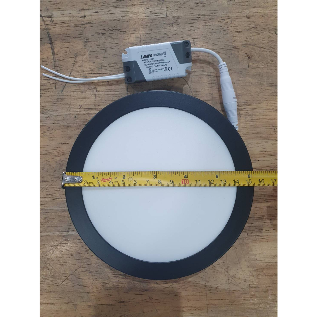 Lampo LED ดาวไลท์ติดลอยขอบดำ 12W 18 W แสงขาว 6500K | Shopee Thailand