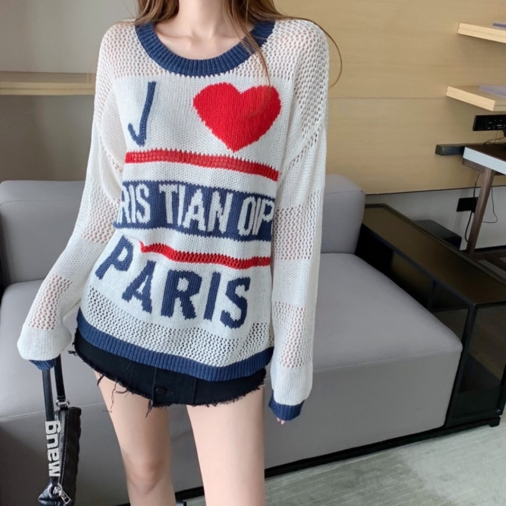 catalog-fashion-เสื้อไหมพรมถักตาข่าย-คอกลมแขนยาว-ลาย-paris