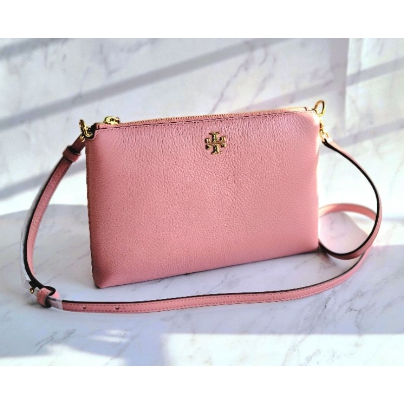 Tory Burch Kira Pebbled Leather TopZip Crossbody Shopee Thailand