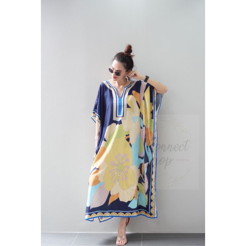ทักก่อนสั่ง-เดรสคอวี-ทรงค้างคาว-oversize-อก58-connect