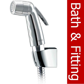 KARAT FAUCET = BW01-50S ชุดฉีดชำระสีโครเมี่ยมพร้อมสายสแตนเลสและขอแขวน (BW01 BW01-50 )