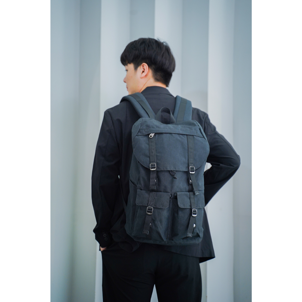 กระเป๋าเป้-rucksack-ผ้ากันนํ้าอย่างดีb-l-0-8-มีช่องใส่โน็ตบุ้คที่ทําจากผ้ากํามะหยี่-ปกป้องเเละกันรอยได้เป็นอย่างดี