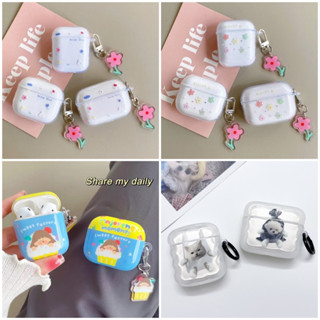 💕จัดส่งภายใน24ชั่วโม💕เคส Airpods 3 pro 1 2 ดอกไม้ การป้องกันการตก ซิลิโคนนิ่ม Soft Case Airpod gen3 2021 Airpods 1 2