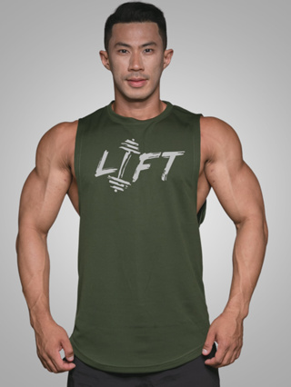 LIFT เสื้อแขนกุดเว้าแขนกว้าง Drop Arm Sleeveless Muscle Shirt