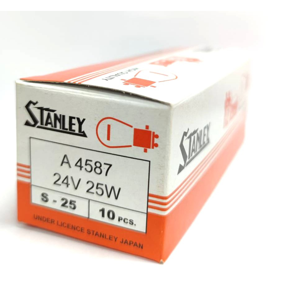 หลอดไฟท้าย-ไฟเลี้ยว-หลอด305-stanley-24v-25w-1จุด-4587-made-in-japan-หลอดไฟสัญญาณ-สแตนเลย์-made-in-japan