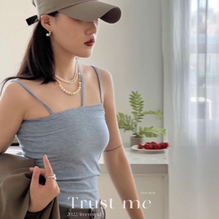 [ลด40%ใส่โค้ด INCSL88]เสื้อสายเดี่ยวรุ่น TRUST ME KNIT TOP