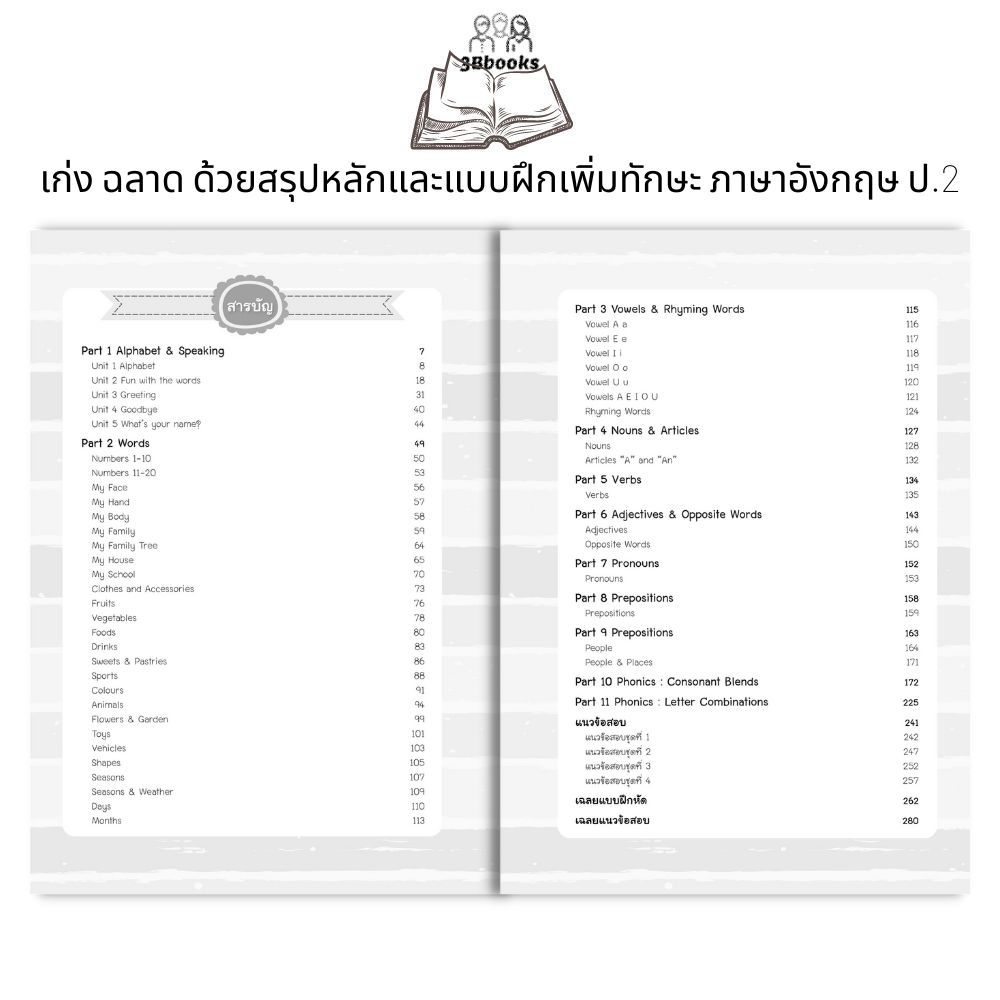 หนังสือ-เก่ง-ฉลาด-ด้วยสรุปหลักและแบบฝึกเพิ่มทักษะ-ภาษาอังกฤษ-ป-2-หนังสือเด็ก-แบบฝึกหัดภาษาอังกฤษ-ภาษาอังกฤษ-ป-2