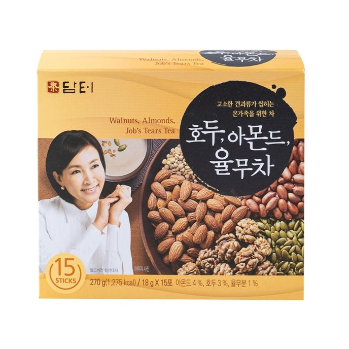 [ของแท้] 호두아몬드율무차 Damtuh Walnuts, Almonds, Job's Tears Tea (ชาธัญพืช 15 ...