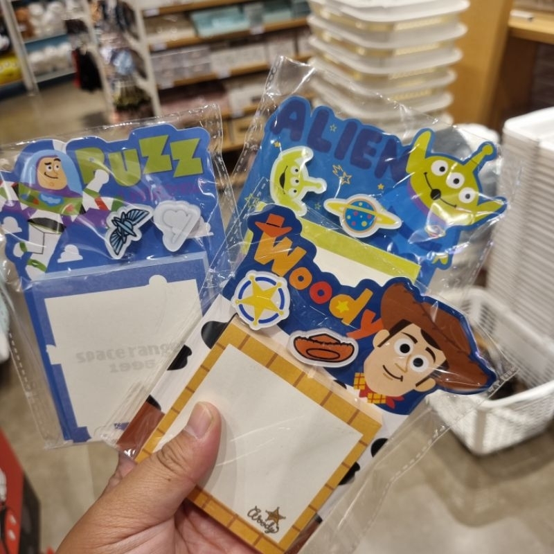 Miniso X Toy Story โพสอิท Postit & Pin 80 sheets ทอยสตอรี่ Green Man
