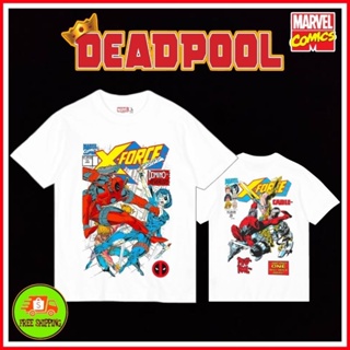 เสื้อMarvel ลาย DeadPool สีขาว (MX-166)