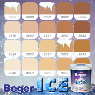 Beger สีส้ม อิฐ กึ่งเงา ขนาด 1 ลิตร Beger ICE สีทาภายนอกและใน เช็ดล้างได้ กันร้อนเยี่ยม เบเยอร์ ไอซ์