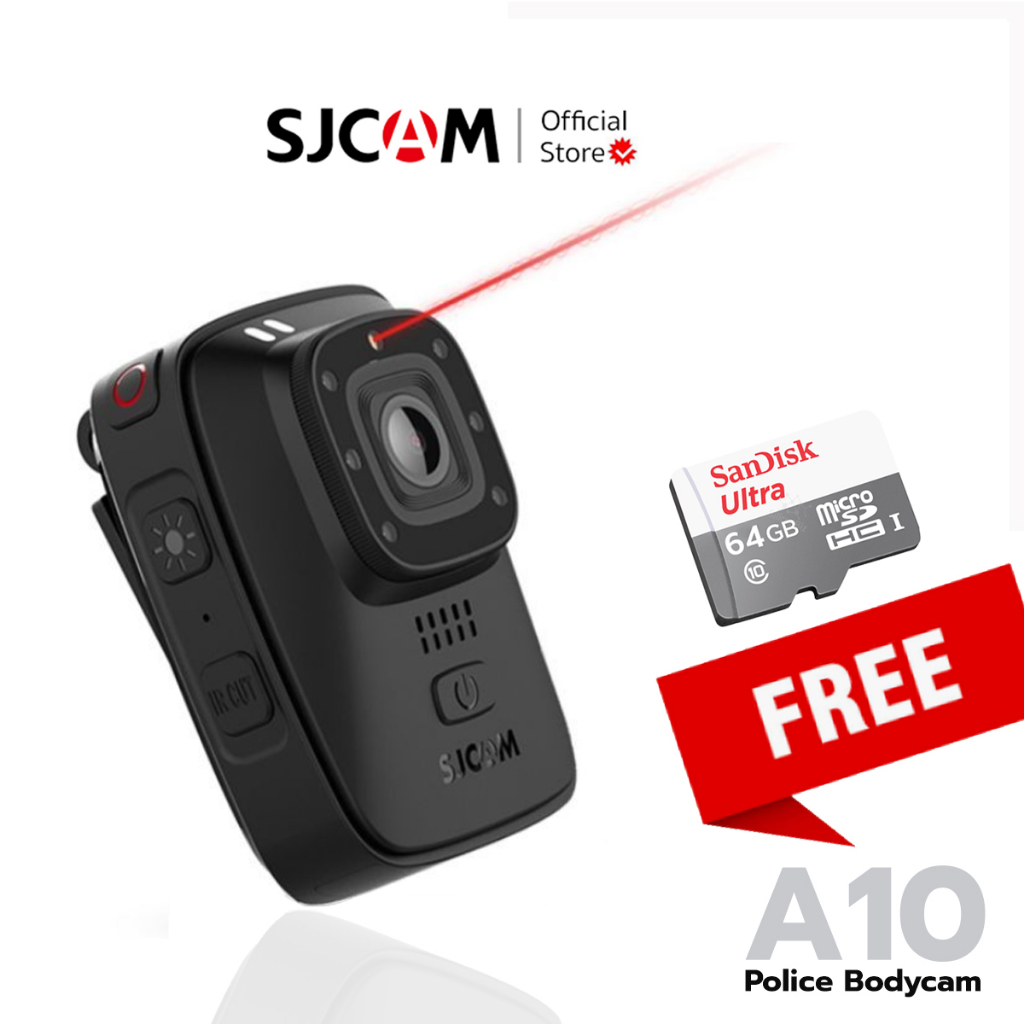 ภาพหน้าปกสินค้าSJCAM A10 กล้องติดตัวตำรวจ Police Body Camera มี Infrared ถ่ายภาพในที่มืด Action Camera กล้องบอดี้แคม จากร้าน sjcam_officialstore บน Shopee