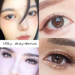 คอนแทคเลนส์ 🎉Milky Gray &amp; Brown🎉(Gaezz Secret)สีน้ำตาลขนาดมินิสวยหวาน 💝