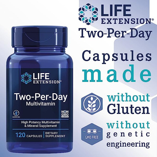 Life Extension, Two-Per-Day Multivitamin วิตามินและแร่ธาตุรวม