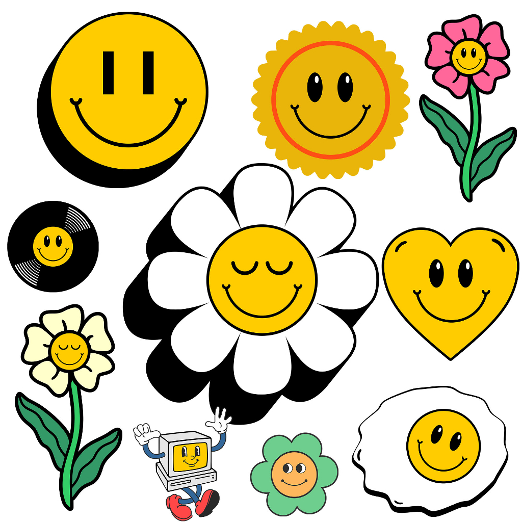 ตัวรีดติดเสื้อหน้ายิ้มเหลือง-smile-4289-แมว-set-f-รีดง่ายแผ่นฟิมล์รีดร้อน