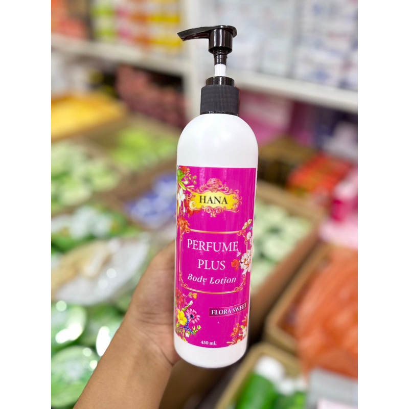 โลชั่นนํ้าหอม-hana-perfume-plus-body-lotion-450ml-5สูตร