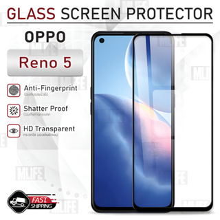 MLIFE - กระจก 9D เต็มจอ OPPO Reno 5 / Reno 5 5G กระจกกล้อง ฟิล์มกระจก ฟิล์มกันรอย เคส ฟิล์มหลัง ฟิล์มหลังเครื่อง กระจกกล