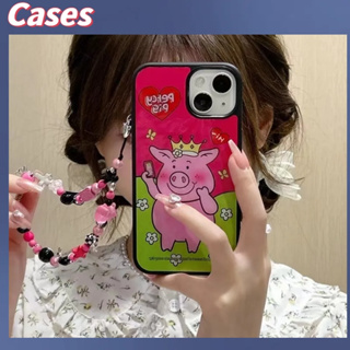 คูปองเคลม🎀เคสไอโ case for iphone 11 12 หมูมงกุฎตลกและน่ารัก  เคส 14 13 12 11 pro max เคสมือถือกันกระแทก